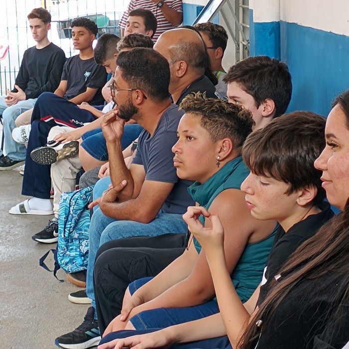 Carlos Eduardo Pereira no Módulo Encontros com Escritores em Ibiúna (foto: Claudio Melegatti)