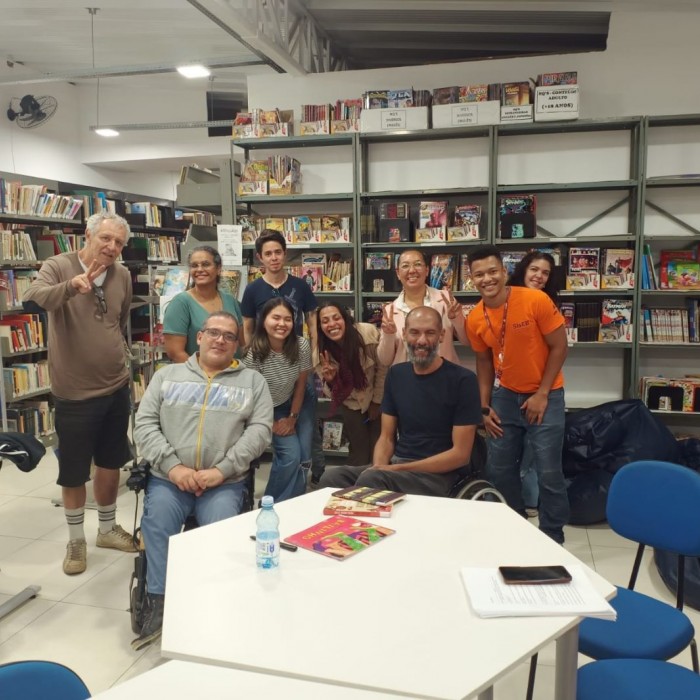 Carlos Eduardo Pereira no Módulo Encontros com Escritores em Ibiúna (foto: Claudio Melegatti)